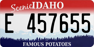 ID license plate E457655