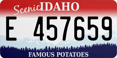 ID license plate E457659