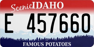 ID license plate E457660