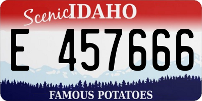 ID license plate E457666