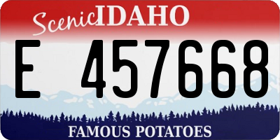 ID license plate E457668