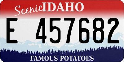 ID license plate E457682