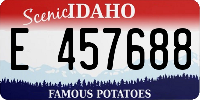 ID license plate E457688