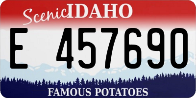 ID license plate E457690