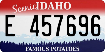 ID license plate E457696