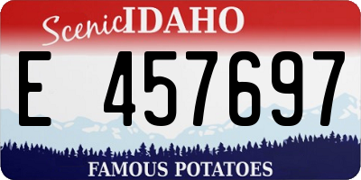 ID license plate E457697