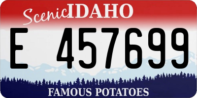 ID license plate E457699