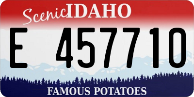 ID license plate E457710