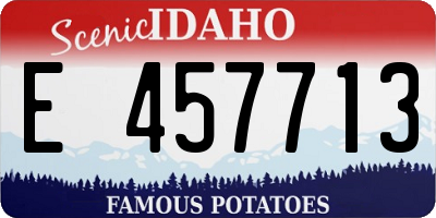 ID license plate E457713