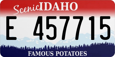 ID license plate E457715