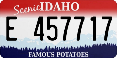 ID license plate E457717