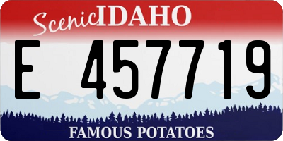 ID license plate E457719