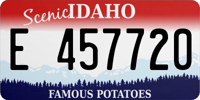 ID license plate E457720