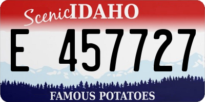 ID license plate E457727