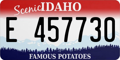 ID license plate E457730