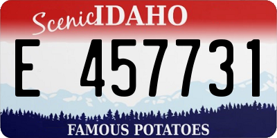 ID license plate E457731