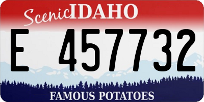 ID license plate E457732