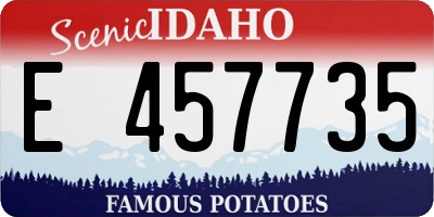 ID license plate E457735