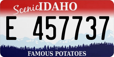 ID license plate E457737
