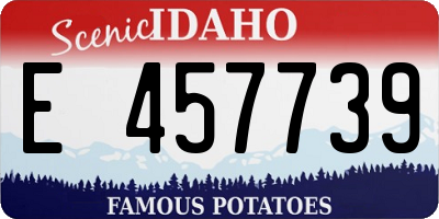 ID license plate E457739