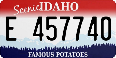 ID license plate E457740