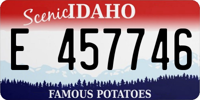 ID license plate E457746