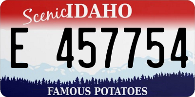 ID license plate E457754