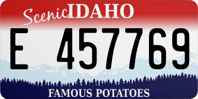 ID license plate E457769