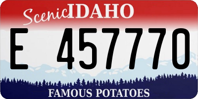 ID license plate E457770