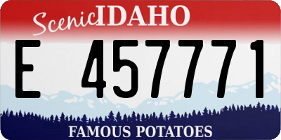 ID license plate E457771