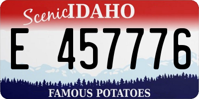 ID license plate E457776
