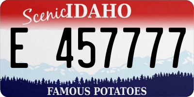 ID license plate E457777