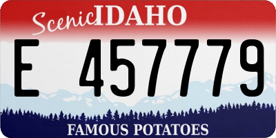 ID license plate E457779