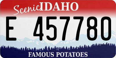 ID license plate E457780