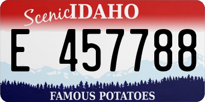 ID license plate E457788