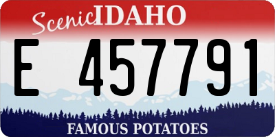 ID license plate E457791