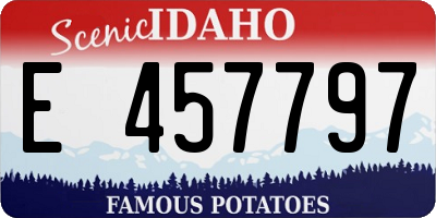ID license plate E457797