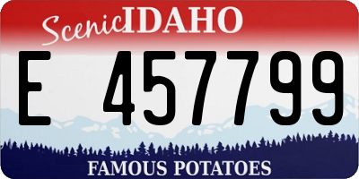 ID license plate E457799