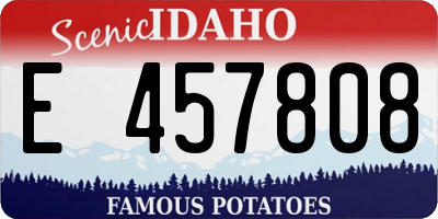 ID license plate E457808