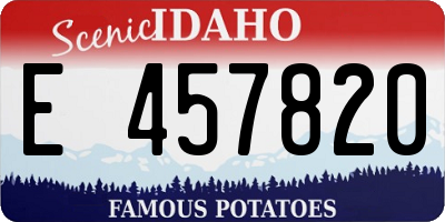 ID license plate E457820