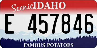 ID license plate E457846