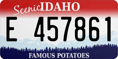 ID license plate E457861