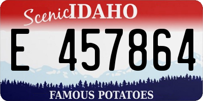 ID license plate E457864