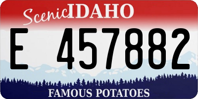 ID license plate E457882