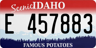 ID license plate E457883
