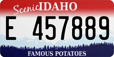 ID license plate E457889