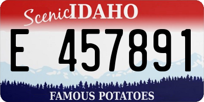 ID license plate E457891
