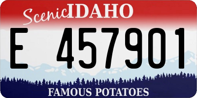ID license plate E457901