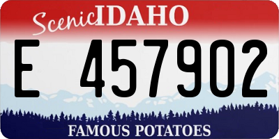 ID license plate E457902