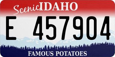 ID license plate E457904